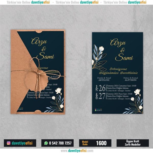1000 Adet Üçgen Kraft Zarflı Model-1600