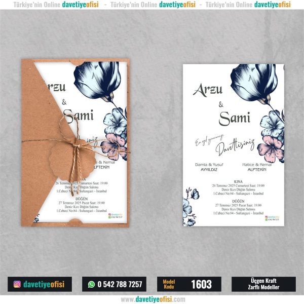 1000 Adet Üçgen Kraft Zarflı Model-1603