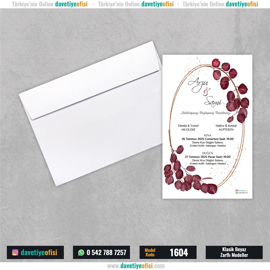 1604beyaz 1000 Adet Beyaz Zarflı Model-1604 - Görsel 1