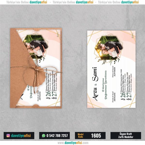 1000 Adet Üçgen Kraft Zarflı Model-1605