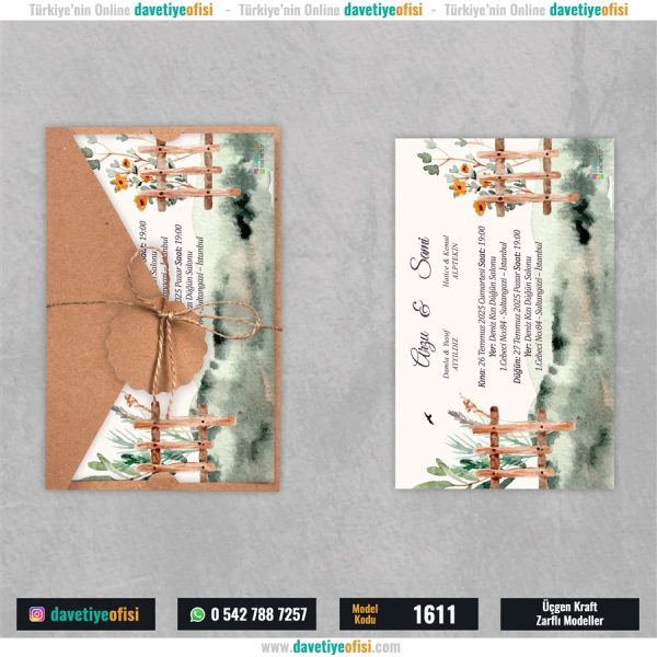 1000 Adet Üçgen Kraft Zarflı Model-1611