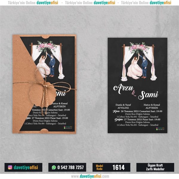 1000 Adet Üçgen Kraft Zarflı Model-1614