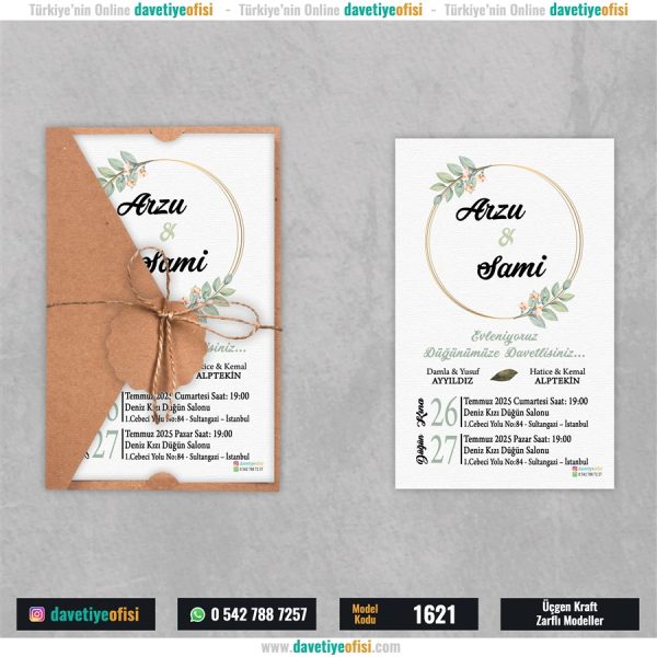 1000 Adet Üçgen Kraft Zarflı Model-1621