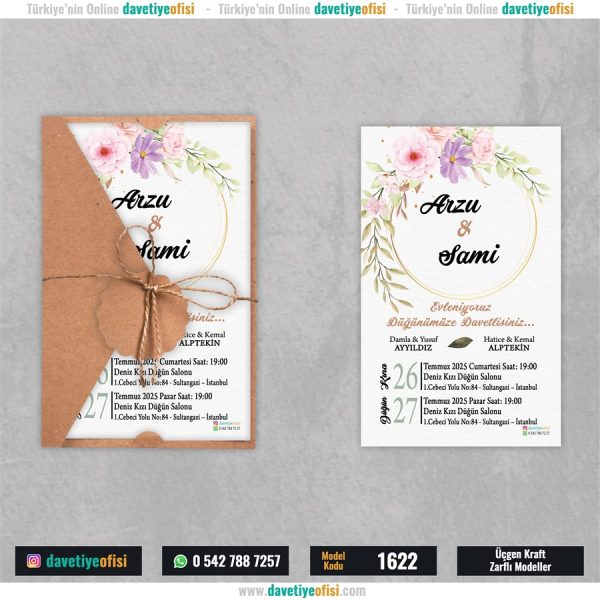 1000 Adet Üçgen Kraft Zarflı Model-1622