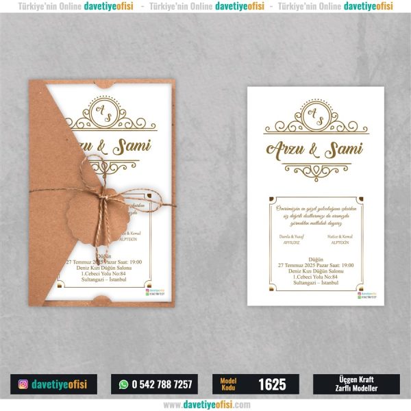 1000 Adet Üçgen Kraft Zarflı Model-1625