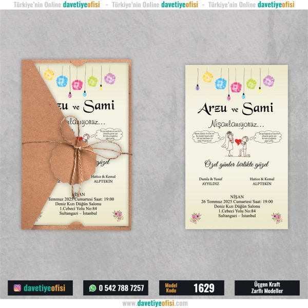 1000 Adet Üçgen Kraft Zarflı Model-1629