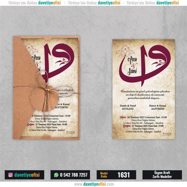 1000 Adet Üçgen Kraft Zarflı Model-1631