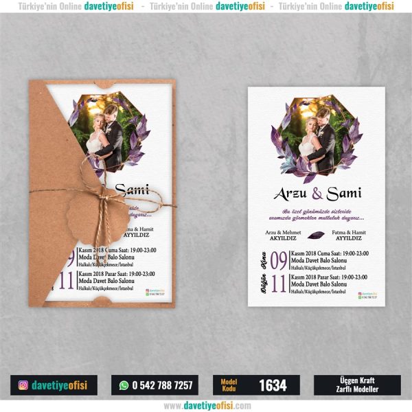 1000 Adet Üçgen Kraft Zarflı Model-1634