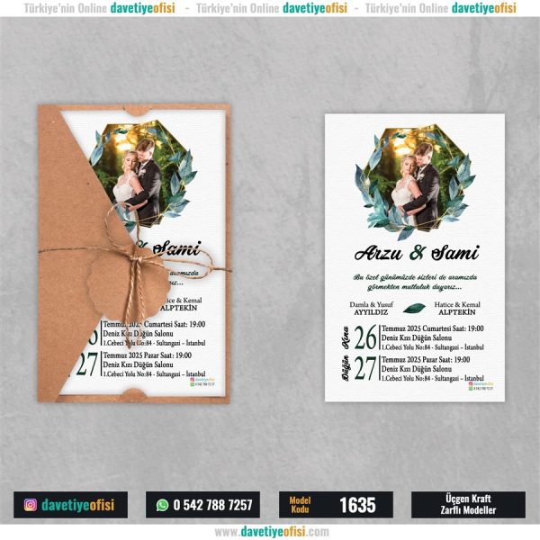 1000 Adet Üçgen Kraft Zarflı Model-1635