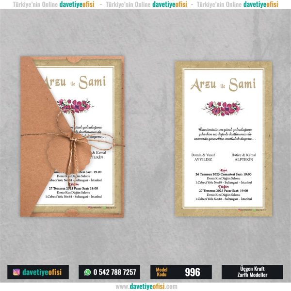 1000 Adet Üçgen Kraft Zarflı Model-996