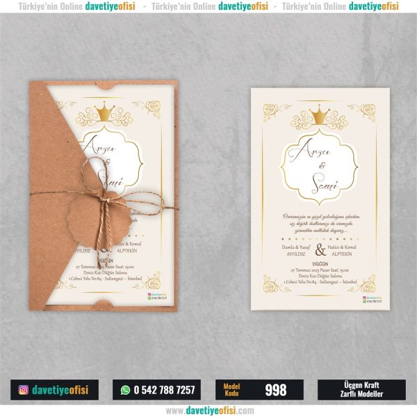 1000 Adet Üçgen Kraft Zarflı Model-998