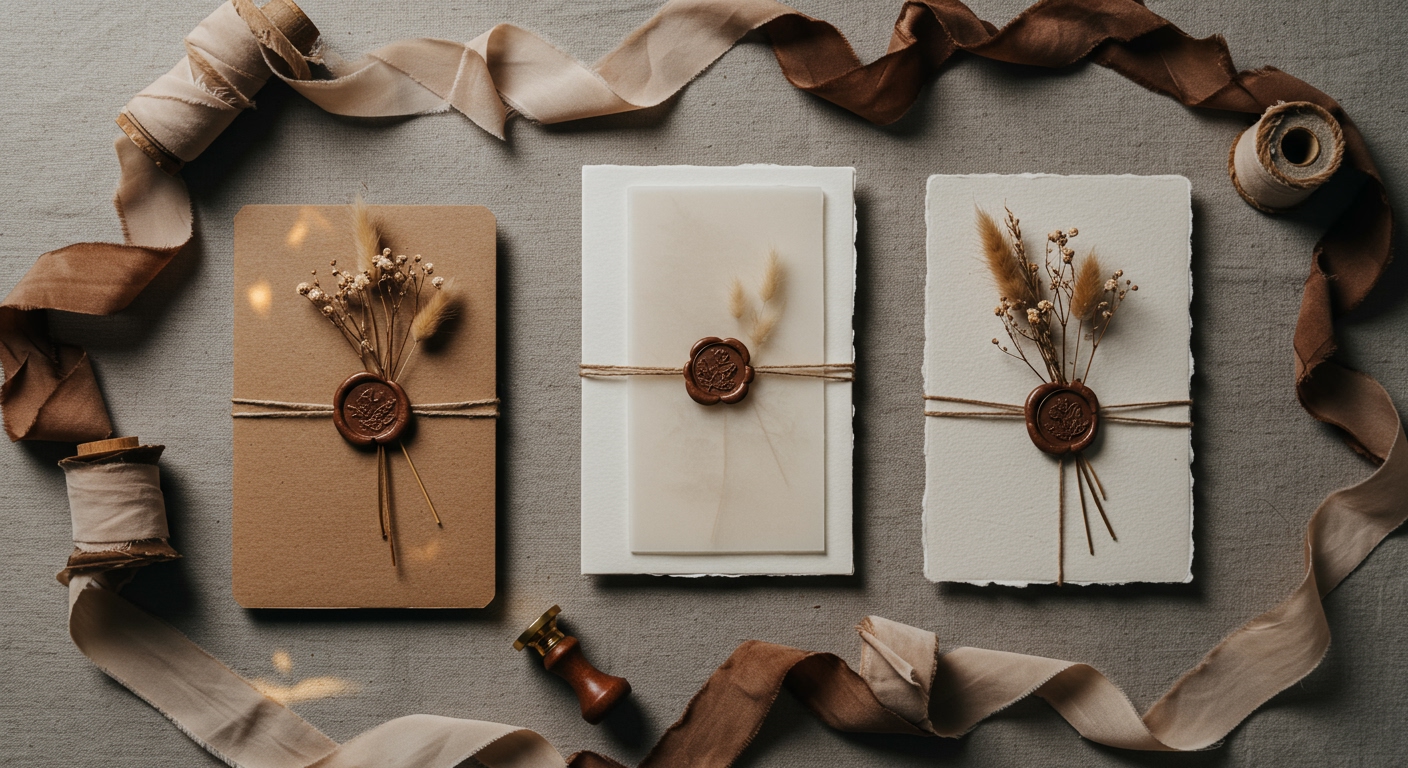 Hayaldeki temayı yansıtan çeşitli temalı davetiye örnekleri